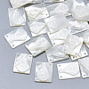 Natural White Shell Mother of Pearl Shell Pendants SSHEL-S264-002B-1
