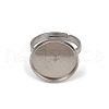 304 Stainless Steel Cuff Ring Components STAS-D372-05P-02B-2