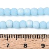 Frosted Opaque Glass Beads Strands GLAA-T032-P4mm-MBB10-4