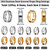 SUNNYCLUE 12Pcs 12 Styles 304 Stainless Steel Grooved Finger Ring Settings RJEW-SC0001-03-2