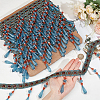 12M Polyester Fringe Lace Trims SRIB-WH0026-26B-3