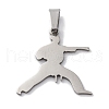 201 Stainless Steel Pendants STAS-Q342-22P-1