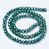 Electroplate Glass Beads Strands EGLA-A034-P6mm-B09-2