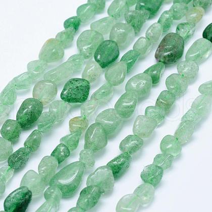 Natural Green Strawberry Quartz Beads Strands G-K203-04-1