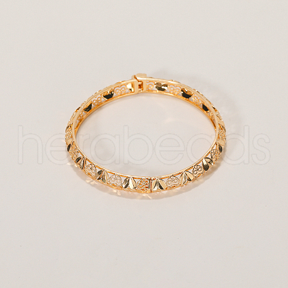 Geometric Design Brass Bnagles for Women RY5386-5-1