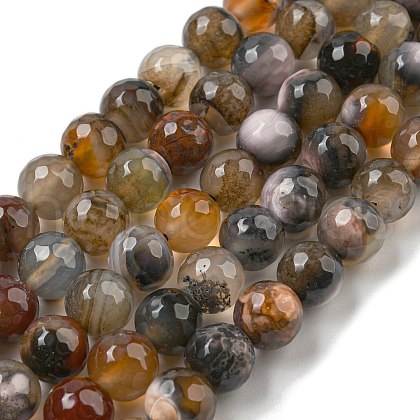 Natural Agate Beads Strands G-M437-B01-03-1