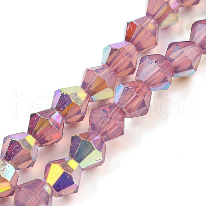 Baking Painted Transparent Glass Beads Strands GLAA-F029-TM6mm-07-1