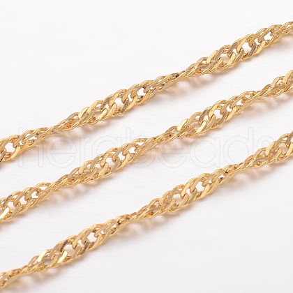 Ion Plating(IP) 304 Stainless Steel Singapore Chains X-CHS-K004-14G-0.3mm-1