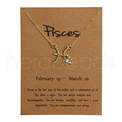 Alloy Crystal Rhinestone Constellation Pendant Necklaces for Women WG4ACA0-12-1