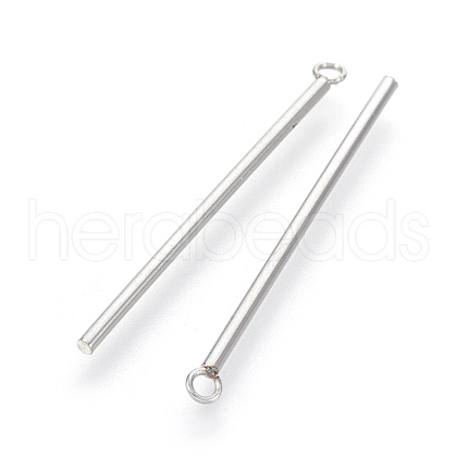 Tarnish Resistant 202 Stainless Steel Pendants STAS-F186-03P-1.5x35mm-1