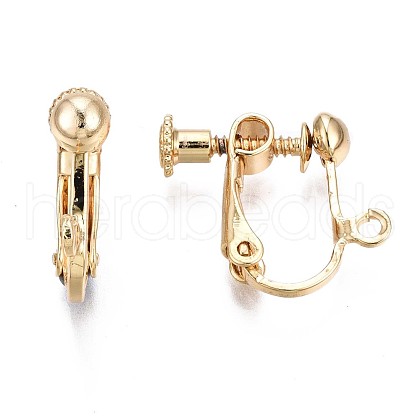 Brass Clip-on Earring Findings KK-Q764-029-1