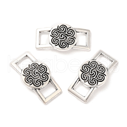 Tibetan Style Alloy Connector Charms PALLOY-R143-26AS-1