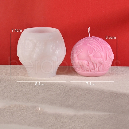 3D Christmas Ball DIY Silicone Candle Molds PW-WG35901-04-1
