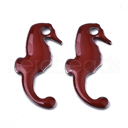201 Stainless Steel Enamel Charms STAS-N088-17I-1