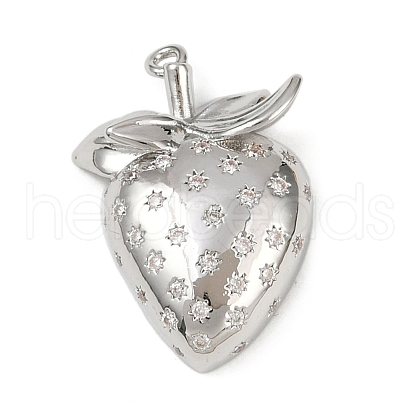 Brass Micro Pave Cubic Zirconia Pendants KK-R224-10P-1