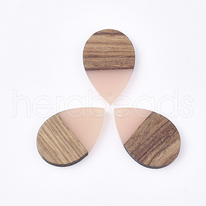 Resin & Walnut Wood Pendants RESI-T035-08E-1