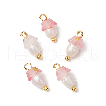 Flower Acrylic Charms PALLOY-JF03588-05-1