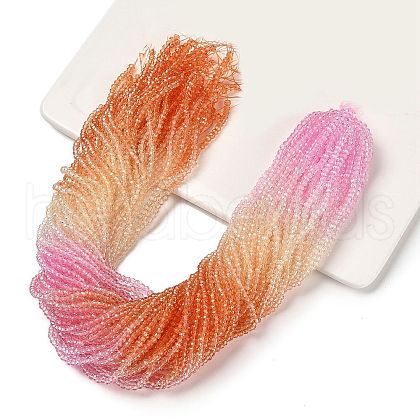 Transparent Painted Glass Beads Strands DGLA-A034-T1mm-A20-1