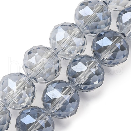 Transparent Electroplate Glass Beads Strands EGLA-N002-34D-F03-1