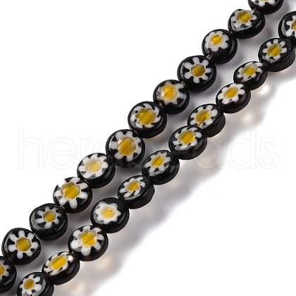 Handmade Millefiori Lampwork Beads Strands LAMP-G164-11I-1