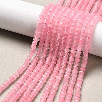 Dyed Natural Malaysia Jade Rondelle Beads Strands G-E316-2x4mm-32-1