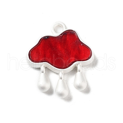 Baking Paint Zinc Alloy with Resin Pendant FIND-Z038-01E-1