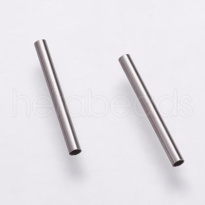 Tarnish Resistant 304 Stainless Steel Tube Beads STAS-P161-01-15mm-1
