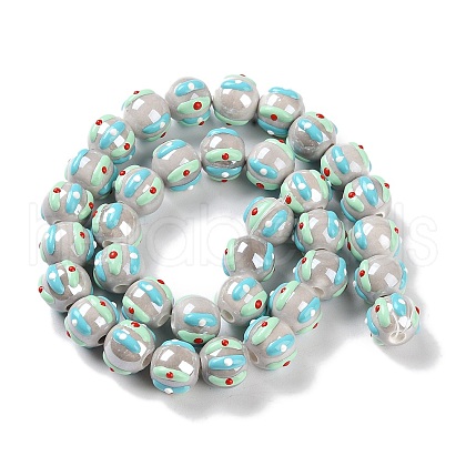 Handmade Porcelain Beads Strands PORC-L078-01B-1