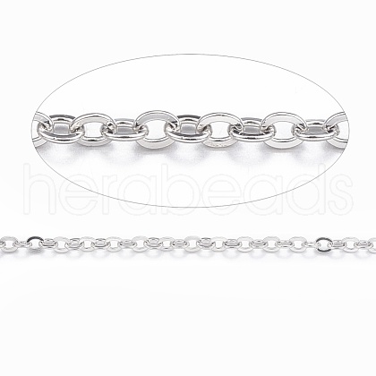 Tarnish Resistant 304 Stainless Steel Cable Chains CHS-E004-01P-1
