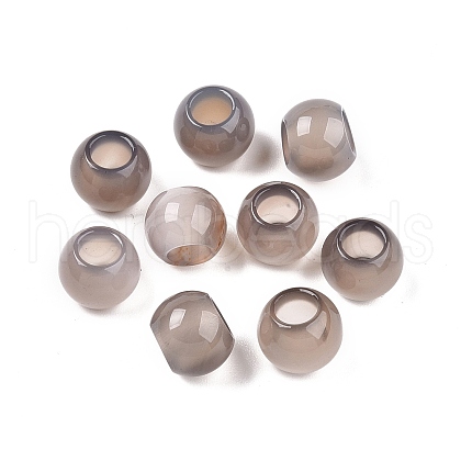 Natural Grey Agate Beads G-T092-10mm-03-1