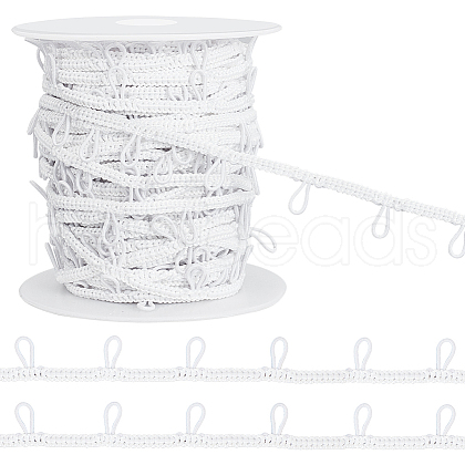 BENECREAT 22.5M Nylon Braided Trim with Elastic Button Loops OCOR-BC0006-77-1