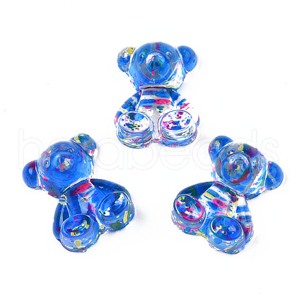 Spray Painted Transparent Acrylic Cabochons TACR-N006-71A-1