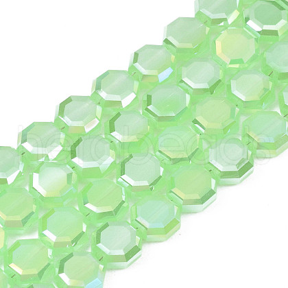 Electroplate Glass Beads Strands EGLA-N002-27-E06-1