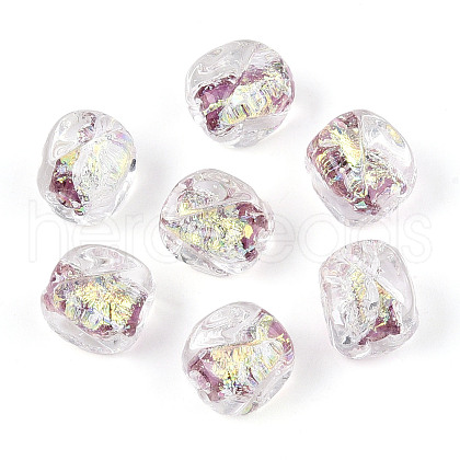 Handmade Foil Lampwork Beads FOIL-T007-02D-1