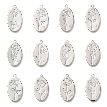 24Pcs 12 Styles Mother's Day Brass Micro Pave Cubic Zirconia Pendants KK-U038-05P-1
