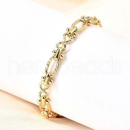 304 Stainless Steel Oval & Infinity Link Chain Bracelets for Women BJEW-K226-14C-G-1