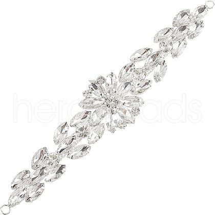 1Pc Shiny Flower Crystal Rhinestone Trim DIY-FG0003-36-1