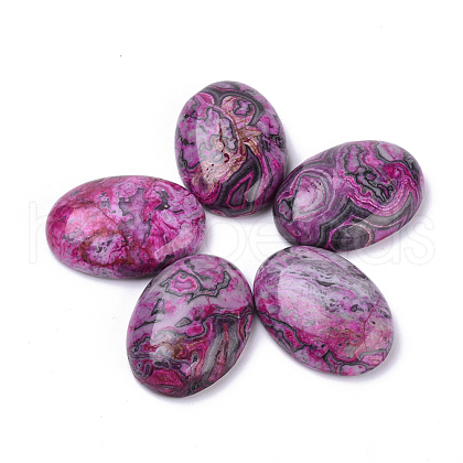 Natural Ripple Jasper Cabochons X-G-T062-20-1