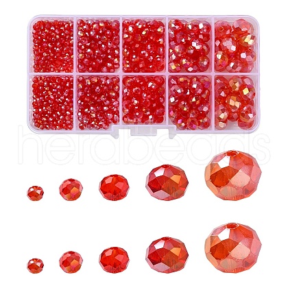 Electroplate Glass Beads Strands EGLA-YW0003-87B-1