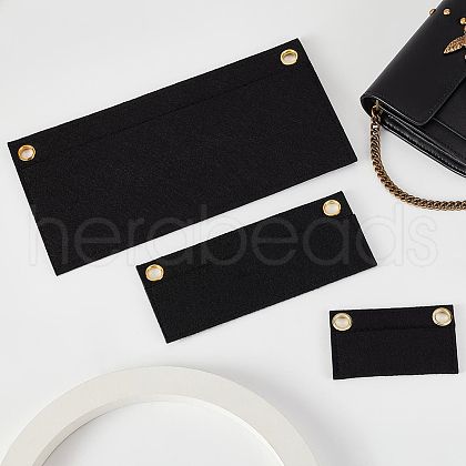 WADORN 3Pcs 3 Style Wool Felt Purse Organizer Insert FIND-WR0004-78-1
