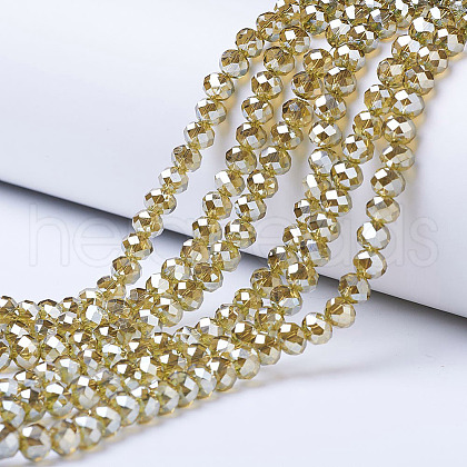 Electroplate Glass Beads Strands EGLA-A034-T4mm-C06-1