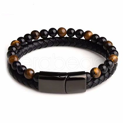 Natural Tiger Eye Beaded Bracelets PW24070699368-1