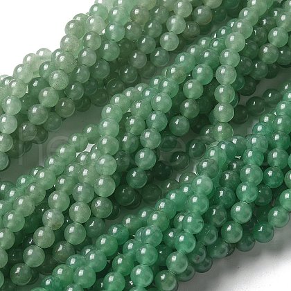 Natural Green Aventurine Round Beads Strands X-G-S150-6mm-2-1