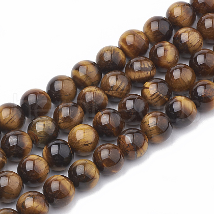 Natural Tiger Eye Beads Strands G-S333-8mm-001-1