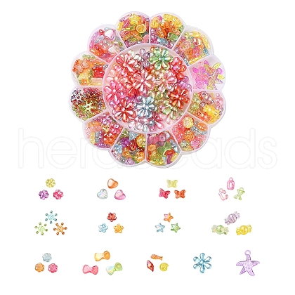 271Pcs 13 Style Transparent Acrylic Beads TACR-YW0001-26-1