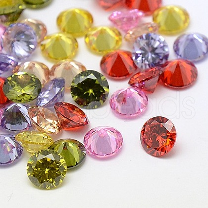 Cubic Zirconia Cabochons ZIRC-M002-6mm-1