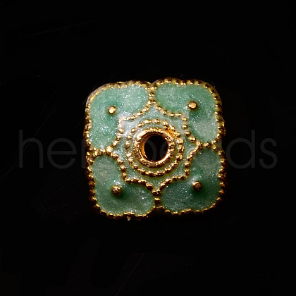 Alloy Enamel Bead Caps FIND-WH0110-825G-02-1
