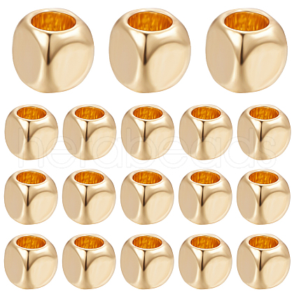 Beebeecraft 300Pcs Brass Beads KK-BBC0011-90-1