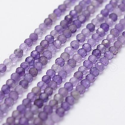 Natural Amethyst Bead Strands X-G-G663-17-2mm-1