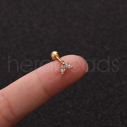 Brass Micro Pave Clear Cubic Zirconia Cartilage Earrings for Women WGD0011-22-1